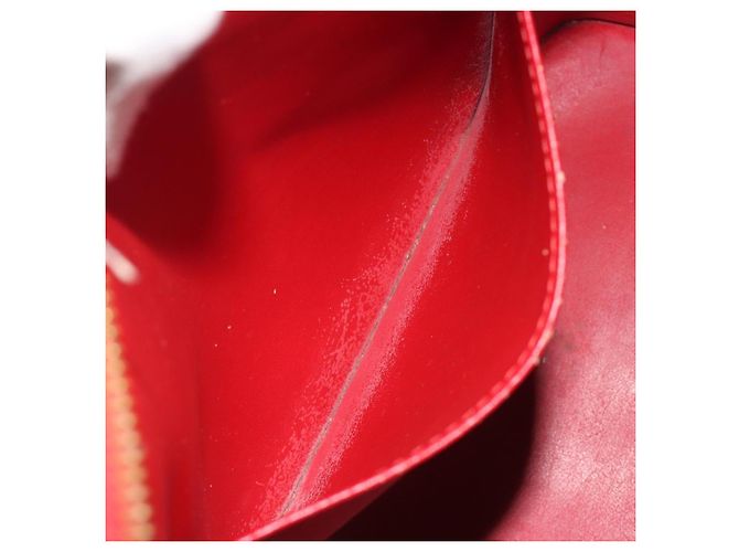 LOUIS VUITTON Borsa Monogram Vernis Houston Rouge M91092 LV Auth 194707 Rosso - vista 29