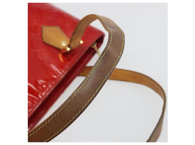 LOUIS VUITTON Borsa Monogram Vernis Houston Rouge M91092 LV Auth 194707 Rosso - vista 7