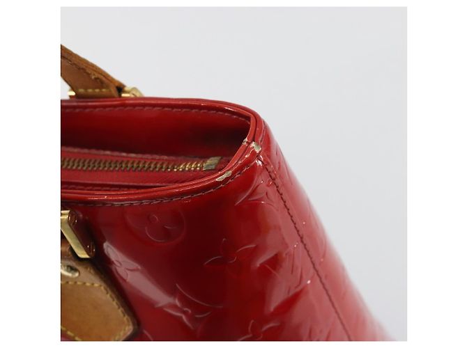 LOUIS VUITTON Borsa Monogram Vernis Houston Rouge M91092 LV Auth 194707 Rosso - vista 9