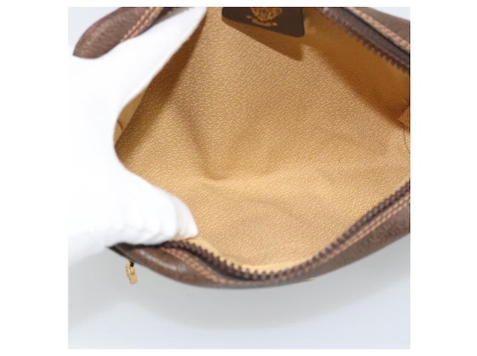 Borsa a Spalla GUCCI GG Supreme Web Sherry Line PVC Beige Oro Auth 194659A D'oro - vista 16