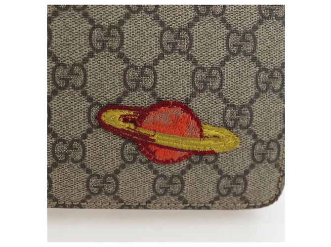 Borsa Courier GUCCI GG Supreme Web Sherry Line in PVC Beige Oro 474083 Auth 194145V - vue 18