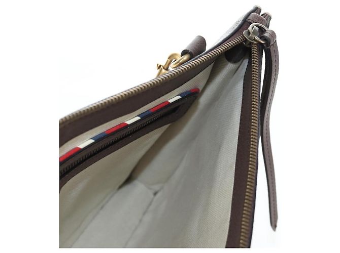 Borsa Courier GUCCI GG Supreme Web Sherry Line in PVC Beige Oro 474083 Auth 194145V - vue 26