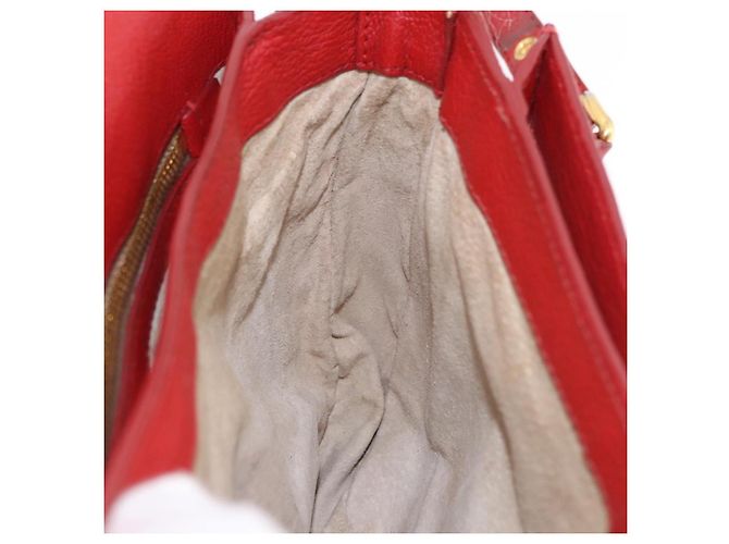 Borsa a Spalla Miu Miu in Pelle Rossa e Oro Auth bs36460 Rosso D'oro - vista 19
