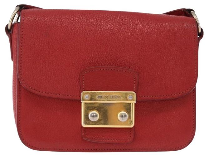 Borsa a Spalla Miu Miu in Pelle Rossa e Oro Auth bs36460 Rosso D'oro - vista 2