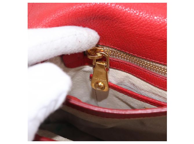 Borsa a Spalla Miu Miu in Pelle Rossa e Oro Auth bs36460 Rosso D'oro - vista 23