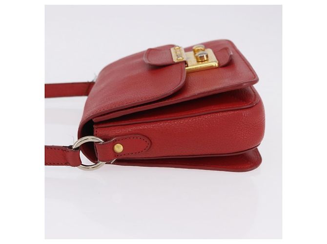 Borsa a Spalla Miu Miu in Pelle Rossa e Oro Auth bs36460 Rosso D'oro - vista 5