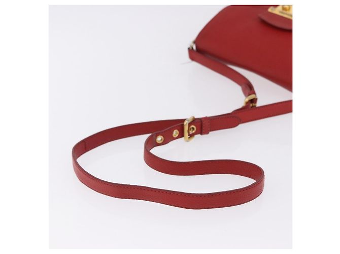 Borsa a Spalla Miu Miu in Pelle Rossa e Oro Auth bs36460 Rosso D'oro - vista 6
