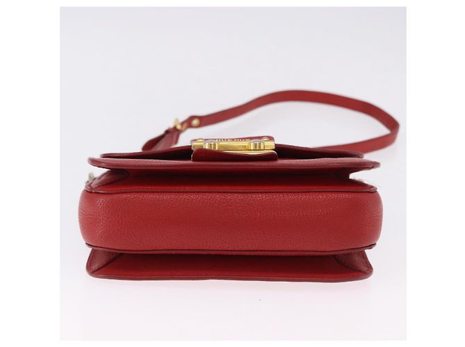 Borsa a Spalla Miu Miu in Pelle Rossa e Oro Auth bs36460 Rosso D'oro - vista 8