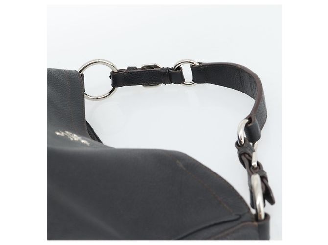 Borsa a tracolla PRADA Vittero Dino Leather Nero Argento Aut 194853SAV - vista 8