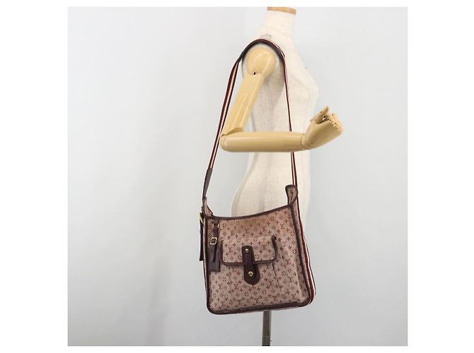 LOUIS VUITTON Monogram Mini Buzas Marie Kate Bag Rosso M92321 LV Auth BA14657 - vista 25