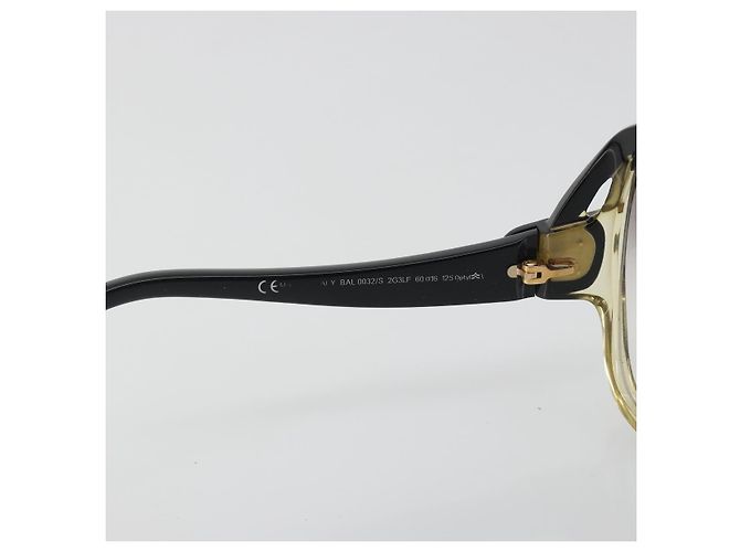 Occhiali da sole BALENCIAGA in plastica nero e oro Auth BA14253A D'oro - vista 12