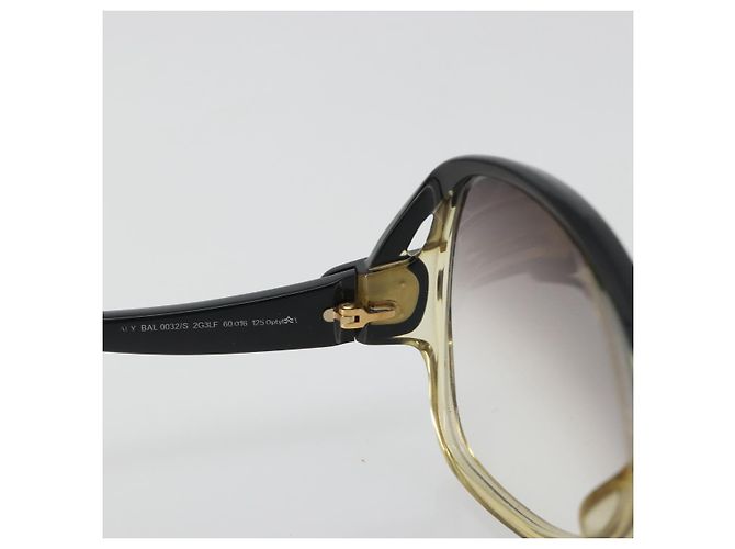 Occhiali da sole BALENCIAGA in plastica nero e oro Auth BA14253A D'oro - vista 13