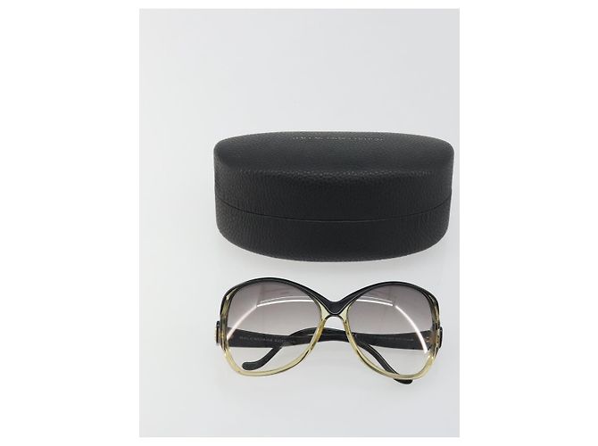 Occhiali da sole BALENCIAGA in plastica nero e oro Auth BA14253A D'oro - vista 14