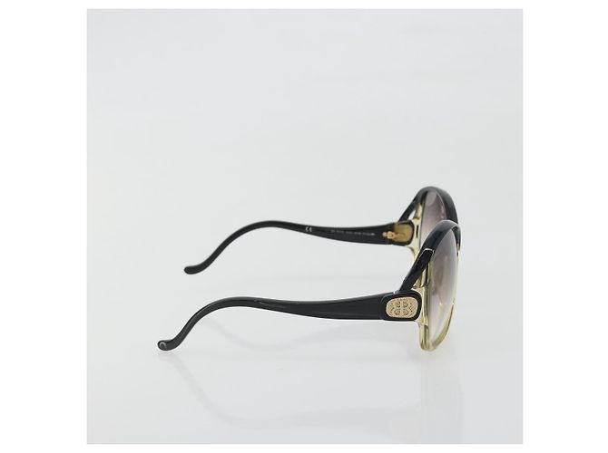 Occhiali da sole BALENCIAGA in plastica nero e oro Auth BA14253A D'oro - vista 5