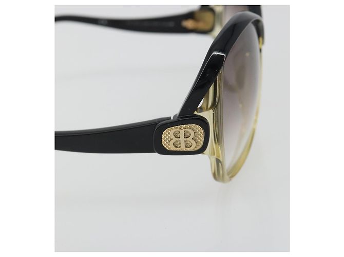 Occhiali da sole BALENCIAGA in plastica nero e oro Auth BA14253A D'oro - vista 8