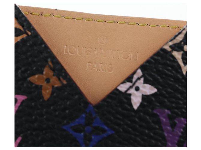 LOUIS VUITTON Monogram Multicolor Etui Hand Mirror Black M92651 LV Auth 194718V Nero - vista 12