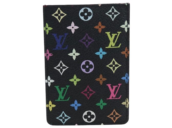 LOUIS VUITTON Monogram Multicolor Etui Hand Mirror Black M92651 LV Auth 194718V Nero - vista 3