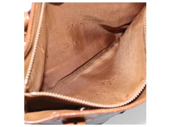 Céline Bolsa Tote CELINE Macadam em PVC e couro marrom com detalhes dourados Auth BA14737 - vista 20