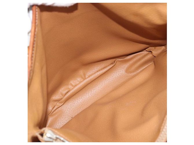 Céline Bolsa Tote CELINE Macadam em PVC e couro marrom com detalhes dourados Auth BA14737 - vista 21