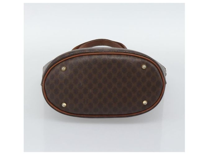 Céline Bolsa Tote CELINE Macadam em PVC e couro marrom com detalhes dourados Auth BA14737 - vista 9