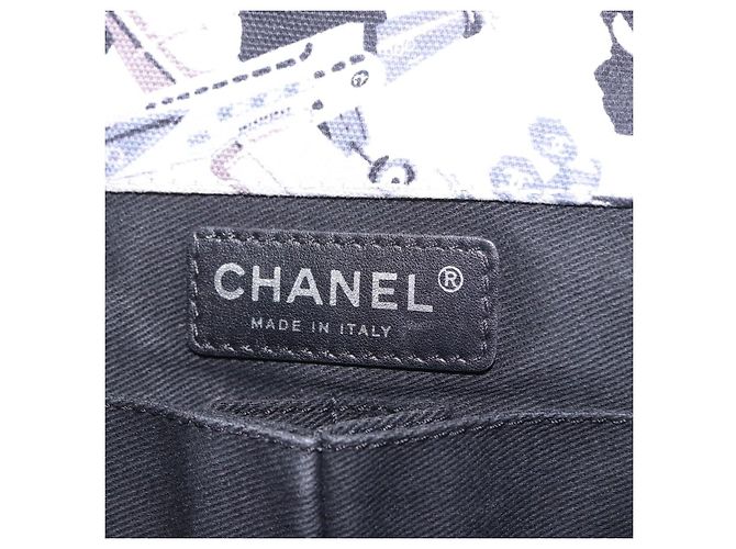 CHANEL Matelasse 25 Airline Shoulder Bag Canvas White Silver CC Auth 195026SAM Argento Bianco - vista 16