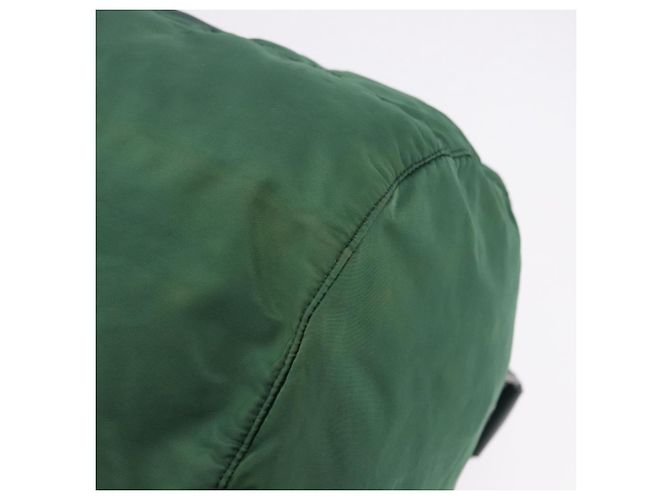 Borsa Boston PRADA Nylon 2way Verde Argento Auth 194594 - vista 13