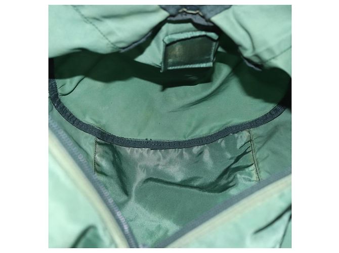 Borsa Boston PRADA Nylon 2way Verde Argento Auth 194594 - vista 21