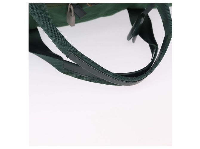 Borsa Boston PRADA Nylon 2way Verde Argento Auth 194594 - vista 7