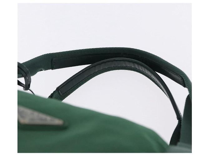 Borsa Boston PRADA Nylon 2way Verde Argento Auth 194594 - vista 8
