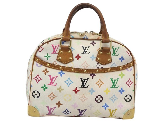 LOUIS VUITTON Borsa Monogram Multicolor Trouville Bianca M92663 LV Auth 195291 Bianco - vista 13