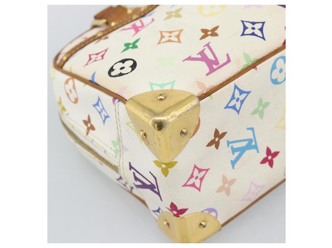 LOUIS VUITTON Borsa Monogram Multicolor Trouville Bianca M92663 LV Auth 195291 Bianco - vista 14