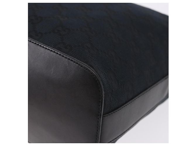 Borsa a Spalla GUCCI GG Canvas Nera Argento 001 3814 Auth 194836V Nero - vista 13