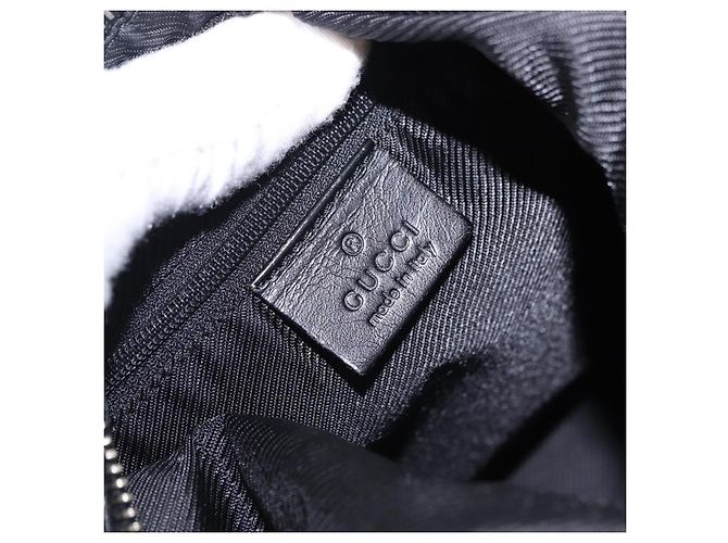Borsa a Spalla GUCCI GG Canvas Nera Argento 001 3814 Auth 194836V Nero - vista 15