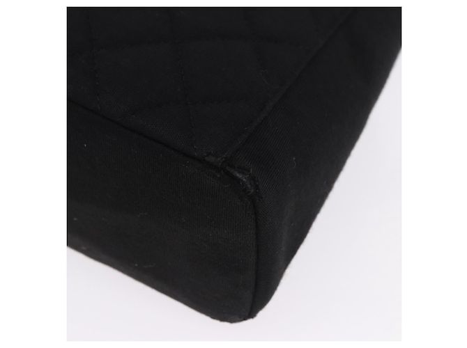 CHANEL Matelasse Hand Bag Cotton Black Silver CC Auth bs36363 Nero Argento - vista 13