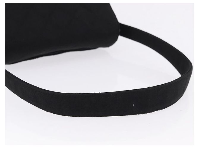 CHANEL Matelasse Hand Bag Cotton Black Silver CC Auth bs36363 Nero Argento - vista 7