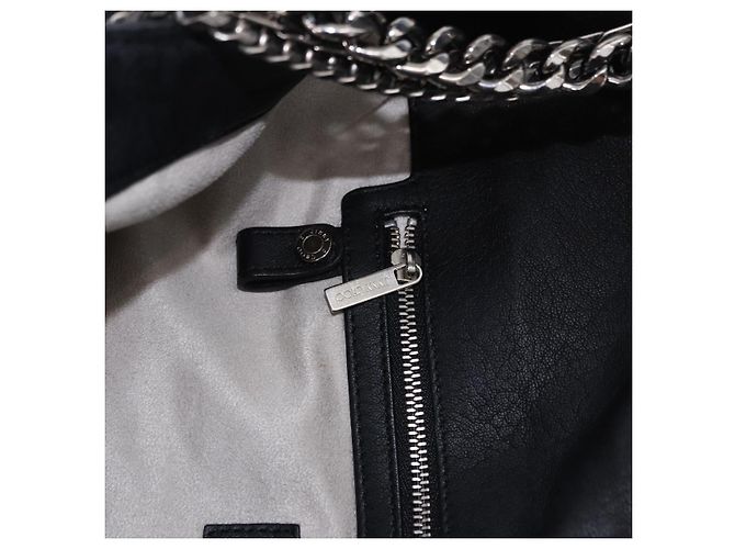 Borsa a Spalla Jimmy Choo in Pelle Nera Argento Auth bs36091A Nero - vista 22