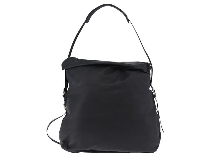 Borsa a Spalla Jimmy Choo in Pelle Nera Argento Auth bs36091A Nero - vista 3