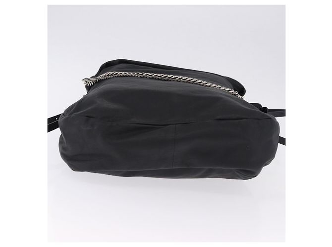 Borsa a Spalla Jimmy Choo in Pelle Nera Argento Auth bs36091A Nero - vista 9