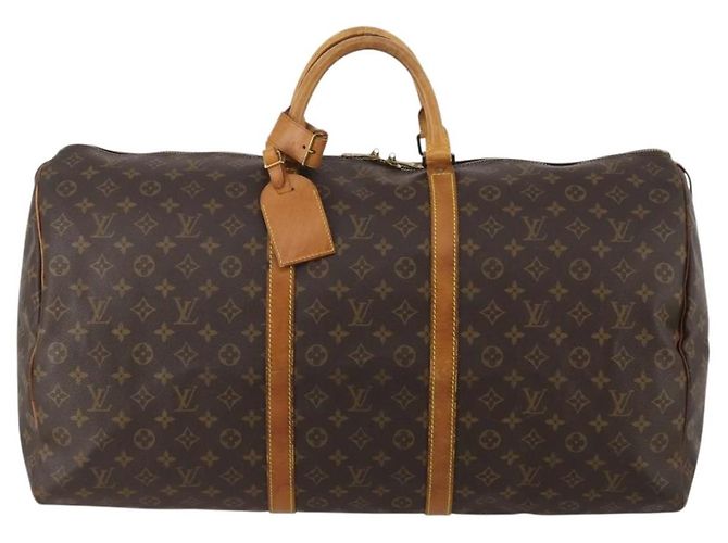 LOUIS VUITTON Monogram Keepall 60 Boston Bag M41422 LV Auth 192005 Monogramma - vista 2