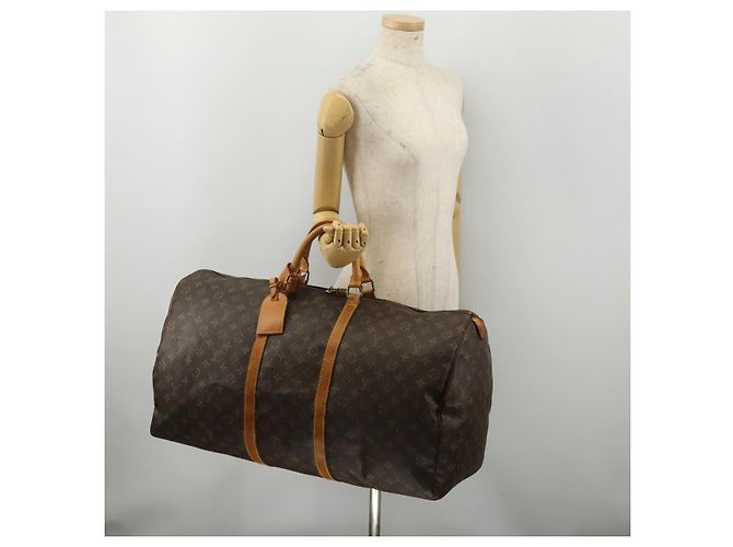 LOUIS VUITTON Monogram Keepall 60 Boston Bag M41422 LV Auth 192005 Monogramma - vista 22
