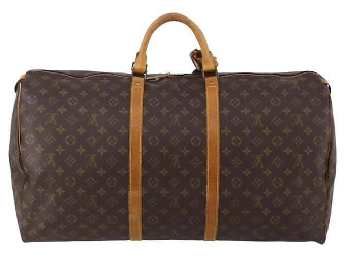 LOUIS VUITTON Monogram Keepall 60 Boston Bag M41422 LV Auth 192005 Monogramma - vista 3