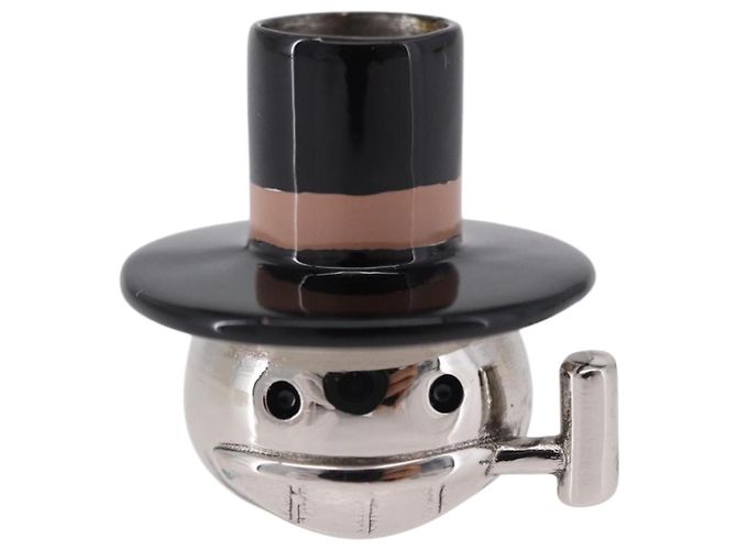 LOEWE x Studio Ghibli Howl's Moving Castle Dice Turnip Charm Auth 167488SM Nero Argento - vista 2