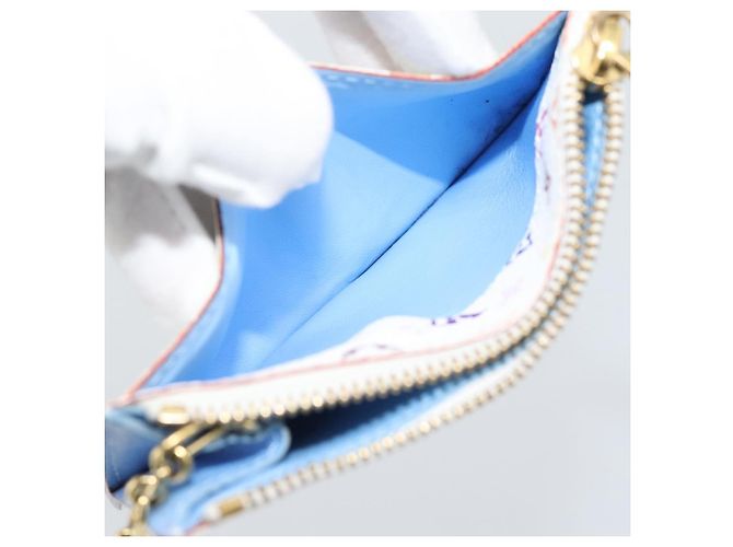 LOUIS VUITTON Monogram Multicolor Pochette Cles NM White M93733 LV Auth 195617V Bianco - vista 20