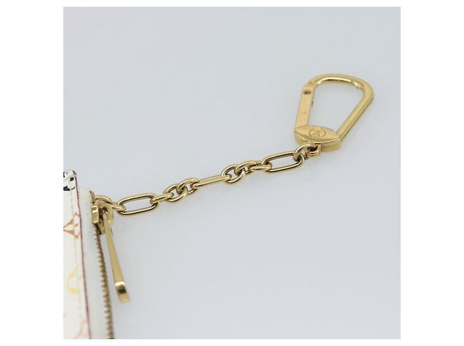 LOUIS VUITTON Monogram Multicolor Pochette Cles NM White M93733 LV Auth 195617V Bianco - vista 6