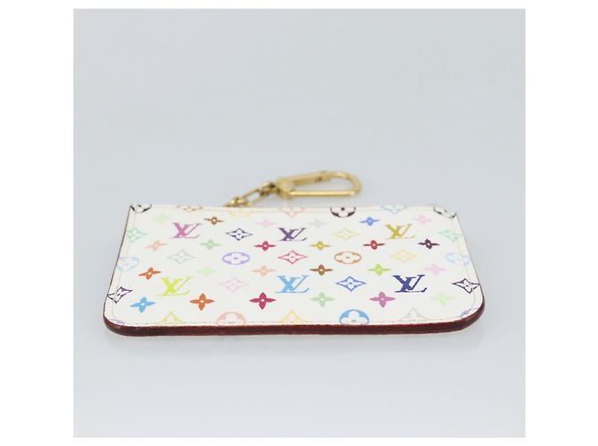 LOUIS VUITTON Monogram Multicolor Pochette Cles NM White M93733 LV Auth 195617V Bianco - vista 7
