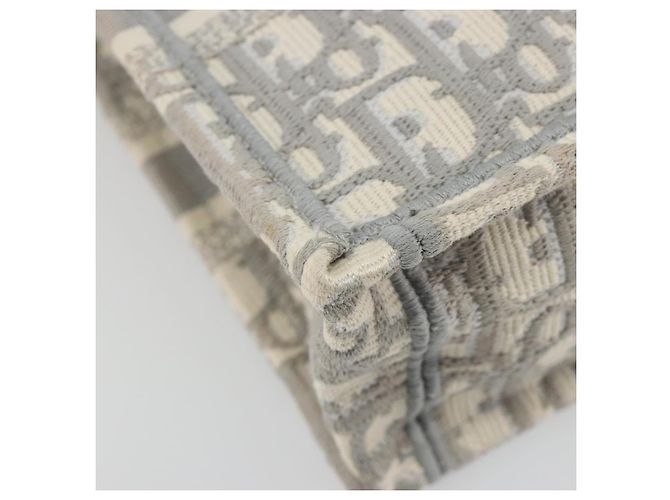 Christian Dior Trotter Canvas Book Tote Mini 2way Gray Gold Auth 193902 Marrone D'oro - vista 15