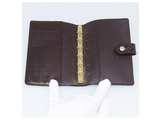 LOUIS VUITTON Monogram Vernis Agenda PM Cover Amarante R21026 LV Auth BA14617 Burdeos - vista 13