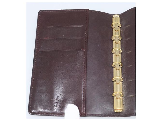 LOUIS VUITTON Monogram Vernis Agenda PM Cover Amarante R21026 LV Auth BA14617 Burdeos - vista 14