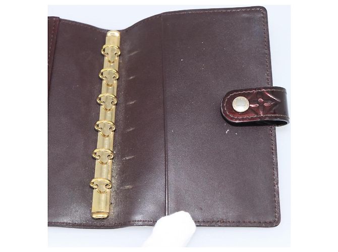 LOUIS VUITTON Monogram Vernis Agenda PM Cover Amarante R21026 LV Auth BA14617 Burdeos - vista 15