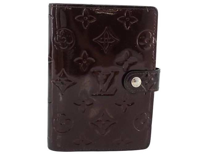 LOUIS VUITTON Monogram Vernis Agenda PM Cover Amarante R21026 LV Auth BA14617 Burdeos - vista 2